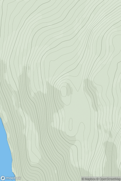 Thumbnail image for Cnoc Madaidh [Loch Fyne to Bute and the Firth of Clyde] [NS064818] showing contour plot for surrounding peak